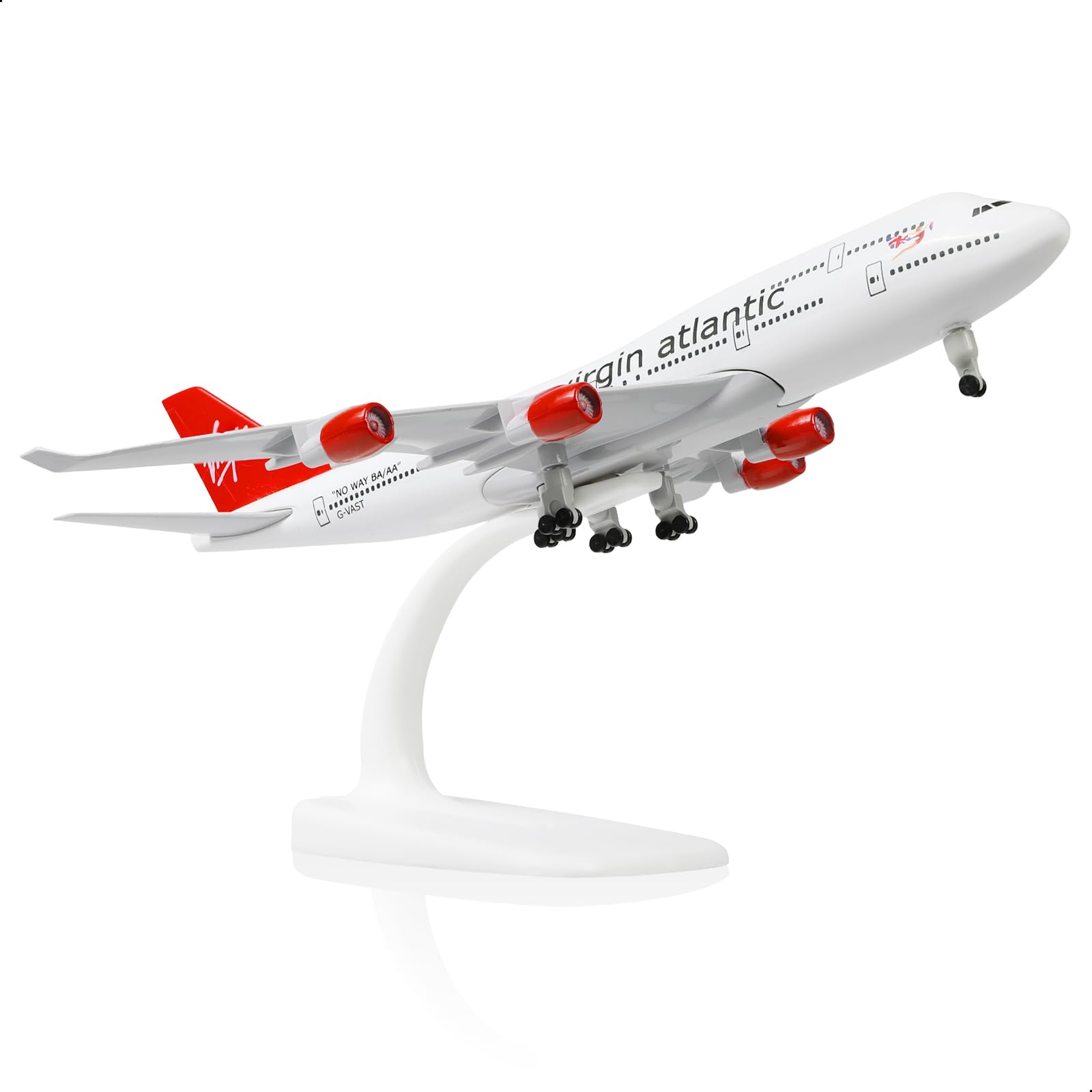 1/300 VAA 747 Airplane model - Atlantic Die-cast Metal Airplane Model -Model Plane for Boeing 747 with Stand (8.3 inches Long) Gifts for Aviation Enthusiasts, Desktop Display Ornaments