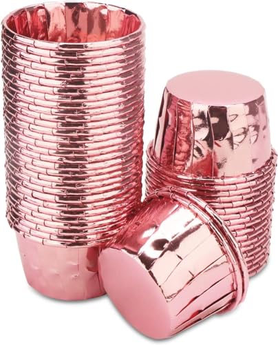 Image of Jubilant 50 Pcs Cupcake Liners, Disposable Ramekin Muffin Baking Cups, Aluminum Cupcake Cups, Little Foil Baking Cups