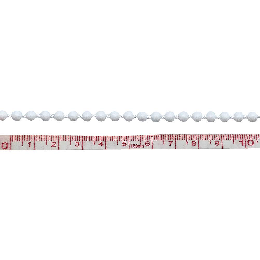 YEQIN Roller and Roman Shade Blind Beaded Chain Cordï¼Å’White Plastic Roller Blind Chain Repairï¼Å’Roller Curtain Bead Rope,Blind Beaded Cord for Roller Blind Fitting(10 Yards)