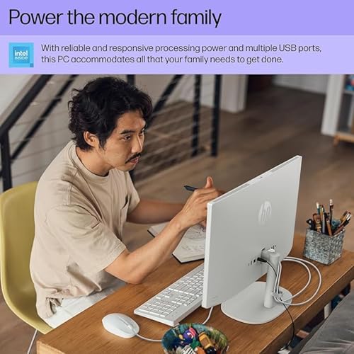 HP 22" All-in-One Desktop PC • The New Version and Look • 12 Month Microsoft Office • 40GB RAM • 1TB Storage (512GB SSD and 512GB External) • FHD Display • Intel Celeron Processor • Windows 11 Home - Image 6