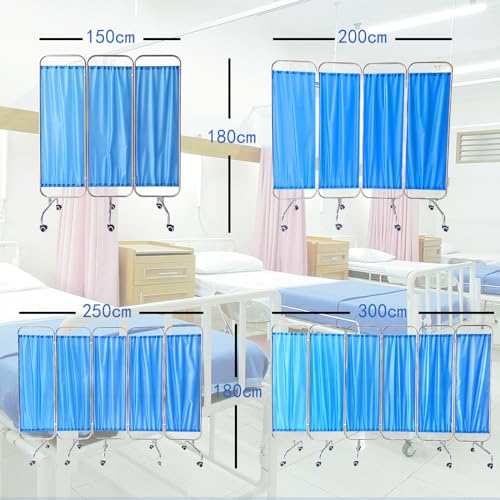Paravent médical pliable à roulettes pour diviser l'espace - 3