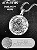 ADMETUS Sterling Silver Saint St Joseph Medal Amult Pendant Necklace Protection Jewellery Religious Gifts for Men #3