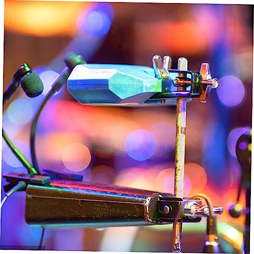 Garneck Silver Cowbell Holder Extension Clip Adjustable Percussion Drum Clamp for Jazz Drum Kit miniatura 3