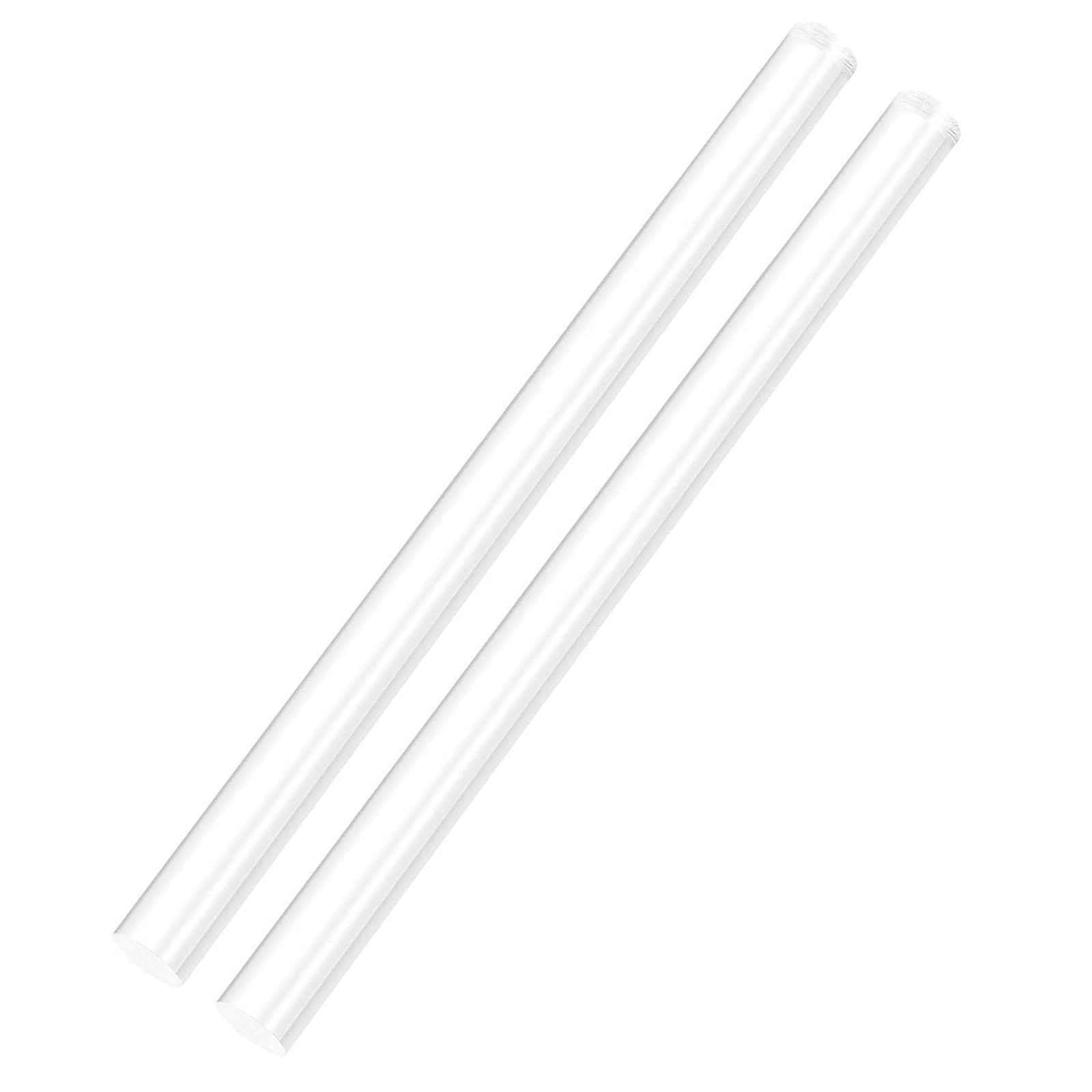 LKLNCXC Plastic rod 2 Pcs Clear Acrylic Strip Length 500Mm Suitable for Model Making, And Various DIY Projects(Diameter 18mm)