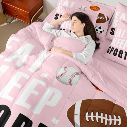 Image of Feelyou Football Comforter Set King Size Kids Boys Girls