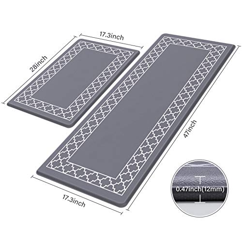LuxStep Kitchen Mat Set of 2 Anti Fatigue Mat, Non Slip Kitchen Rugs and Mats Waterproof Memory Foam Kitchen Rug… - Image 3
