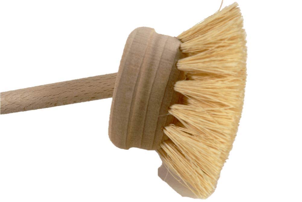 Brosse à récurer pour baignoire en fibres de tampico - Nettoyage des baignoires, jacuzzi, douches, éviers, buanderie, carrelage de sol de salle de bain - Fabriqué en Allemagne
