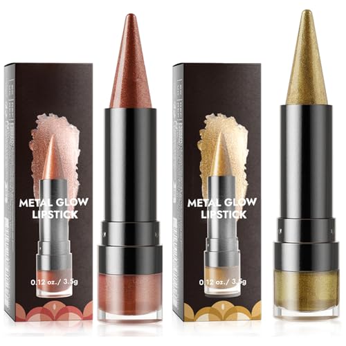 Delineador de ojos lápiz y sombra crema metálica 2 pcs miniatura 1