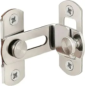 Youtek - Trinco Trava Porta Tranca Ferrolho Fecho Em Inox Super Resistente (Curvo)