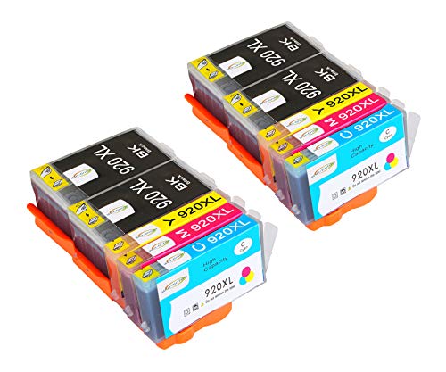 Win-Tinten Paquete de 10 reemplazos para HP920XL Cartucho de Tinta Compatible para HP Officejet 6500 6500A 6000 7000 7500 7500A Impresora