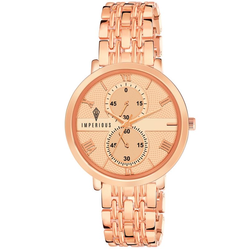 IMPEROUS - The Royal Way Womens Round Dial Watch | Quartz Movement | Elegant Metal Strap | Slim Design, White (B0DCP2XP38) Amazon Price History, Amazon Price Tracker