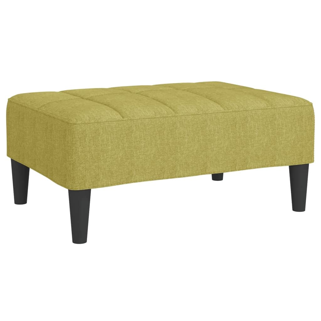 vidaXL Fußhocker, Sitzhocker Sitzbank mit gepolstertem Sitz, Polsterhocker Hocker für Wohnzimmer, Fußbank Fußablage, Modern, Grün Stoff