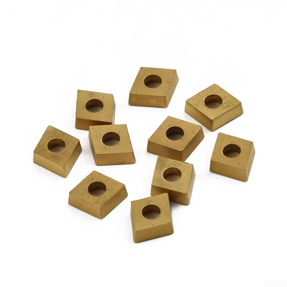 CCMT060204HM YBC251 Soporte de herramientas de torneado de carburo de torno CNC, para procesamiento de acero de 6 x 6 x 2,5 mm, juego de 10 piezas