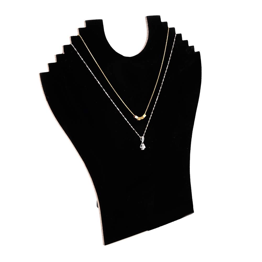 Necklace Display Jewelry Necklace Jewelry Display Stand, Single Necklace Display Frame for Wall Display Jewelry Hanger Jewelry Black Flannel Necklace Pendant Chain Holder for