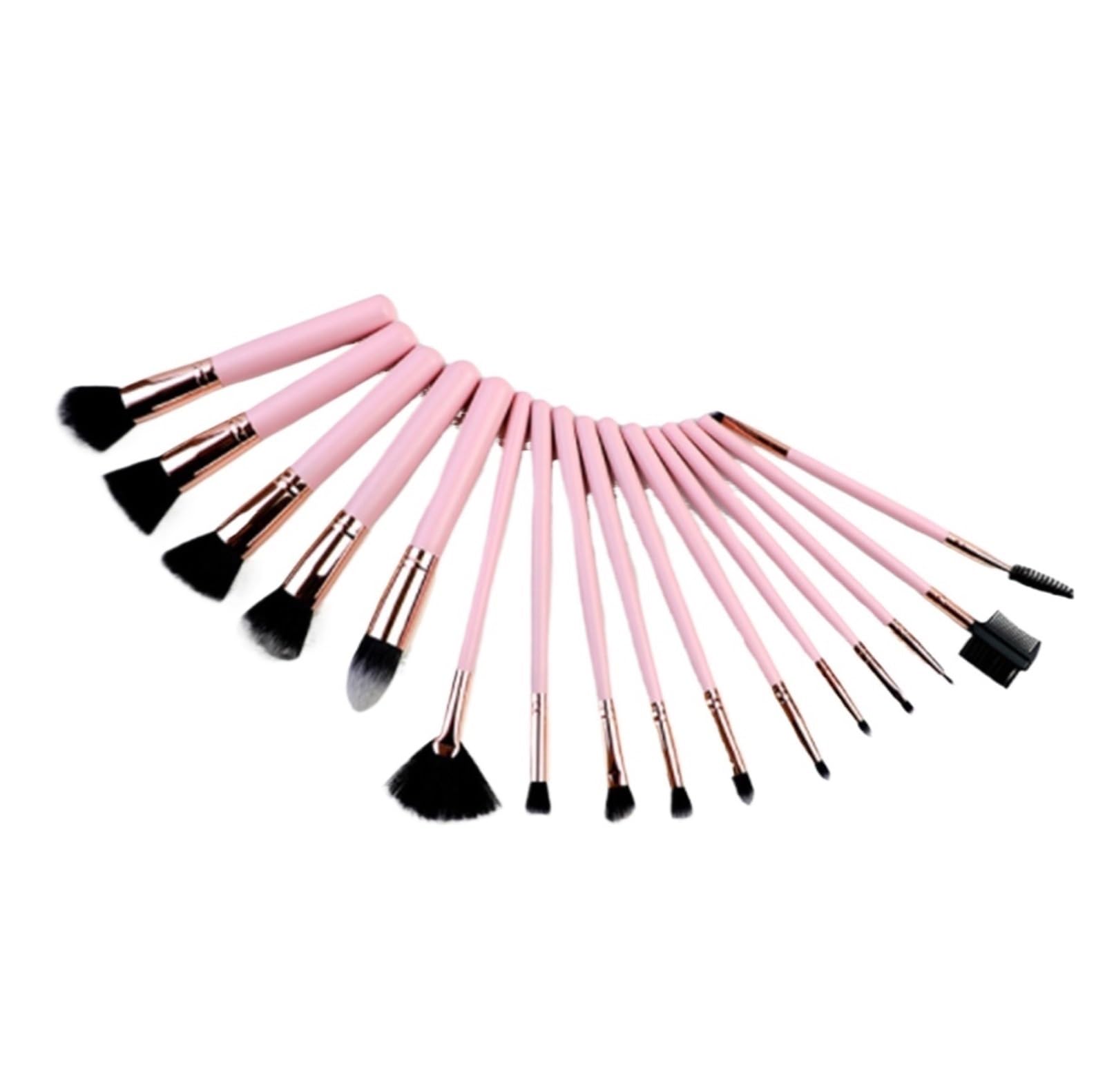 Pinselset Makeup Make-up-Pinsel Mit Rosa Holzgriff, Gesichtskontur-Lidschatten-Concealer-Make-up-Pinsel-Werkzeug Eyeshadow Pinsel(Pink)