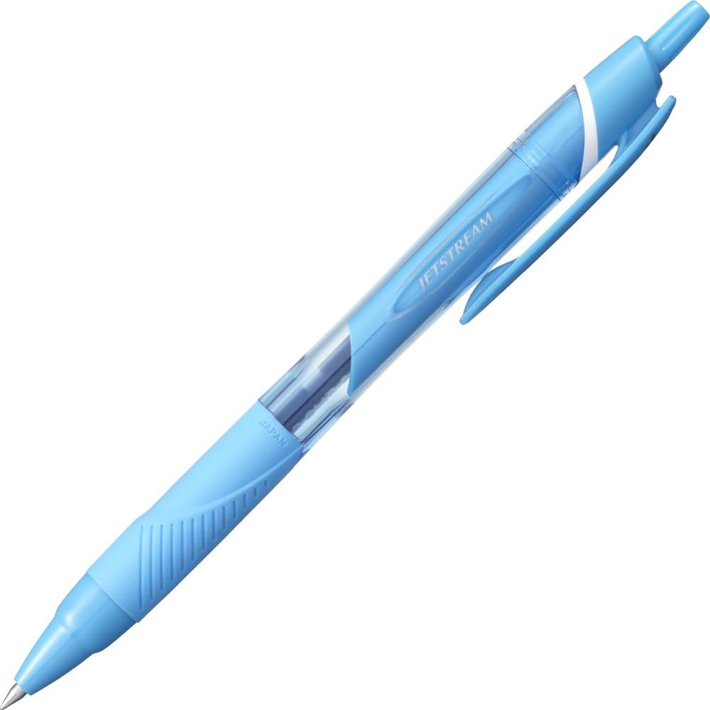 三菱鉛筆 Mitsubishi Pencil Permanent Ballpoint Pen Jet Stream Color 10 Pens 0.5 Light Blue Easy Writing SXN150C05.8