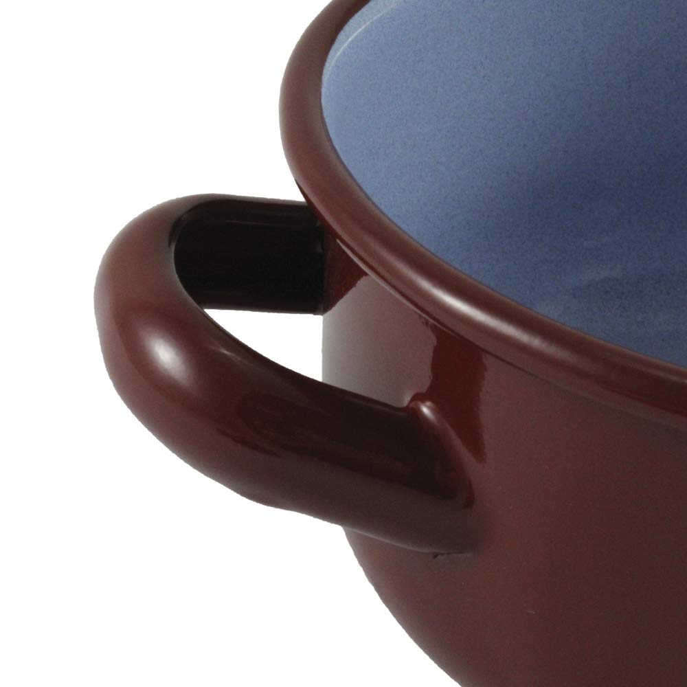Wurko 190112 – Casseruola Smaltata, 12 cm, di Colore Marrone 34 cm