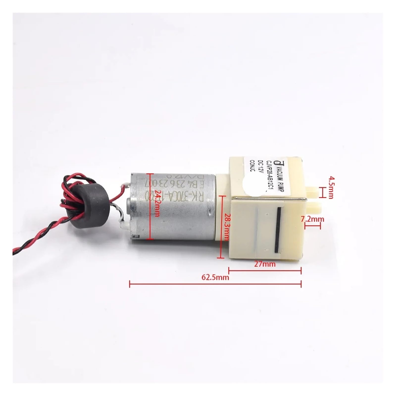 CJVP28-AB12C1 Mini Vakuumpumpe DC 12V Micro 370 Motor Elektrische Luftpumpe Kleine Unterdruck Saugpumpe for Roboter Reiniger