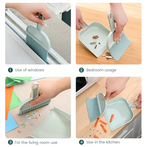 Xoeryoy Kleiner Besen und Staubpan Set tragbarer Mini -Handbesen und Dustpan Combo für Home Tisch Keyboard Sofa Küche – Bild 7