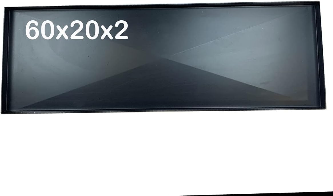 [2 PEZZI] Teglie forno 60x20x2 Cm, Bordo 2 cm con diagonale Spessore teglie 8/10 Pizza alta idratazione ideale per pizza focaccie