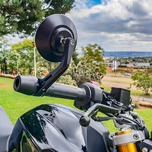 Universal Bar End Mirrors Motorcycle Handlebar Mirrors 7/8 Handle Round replacement for 7/8" handlebar or inside handlebars with 13 to 18mm inside diameters