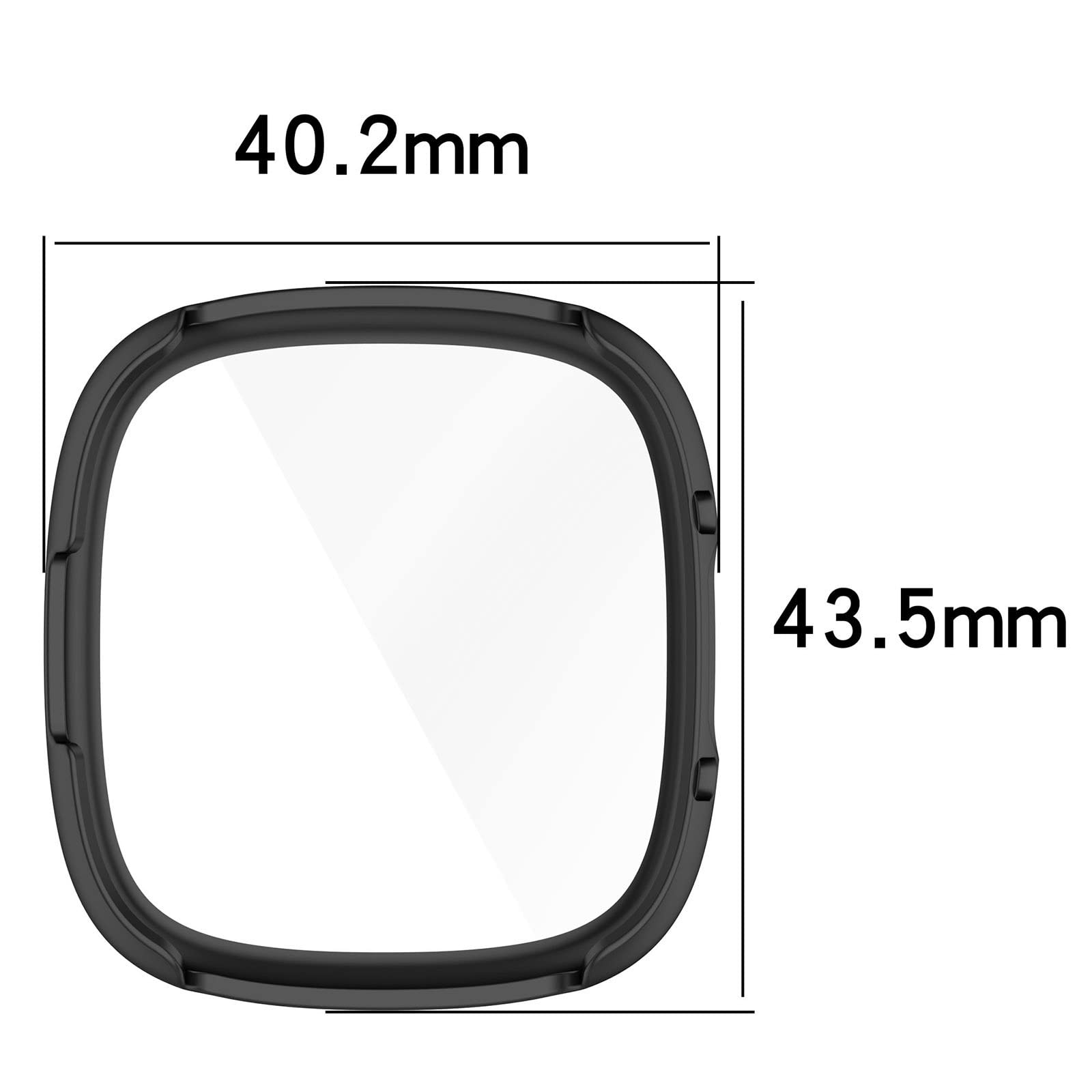 Custodia Protettiva In PC Per Fitbit Versa E Versa Lite – Due Corone Con Finitura Diamantata, Leggera E Trasparente, Colore Viola (Solo Cover)