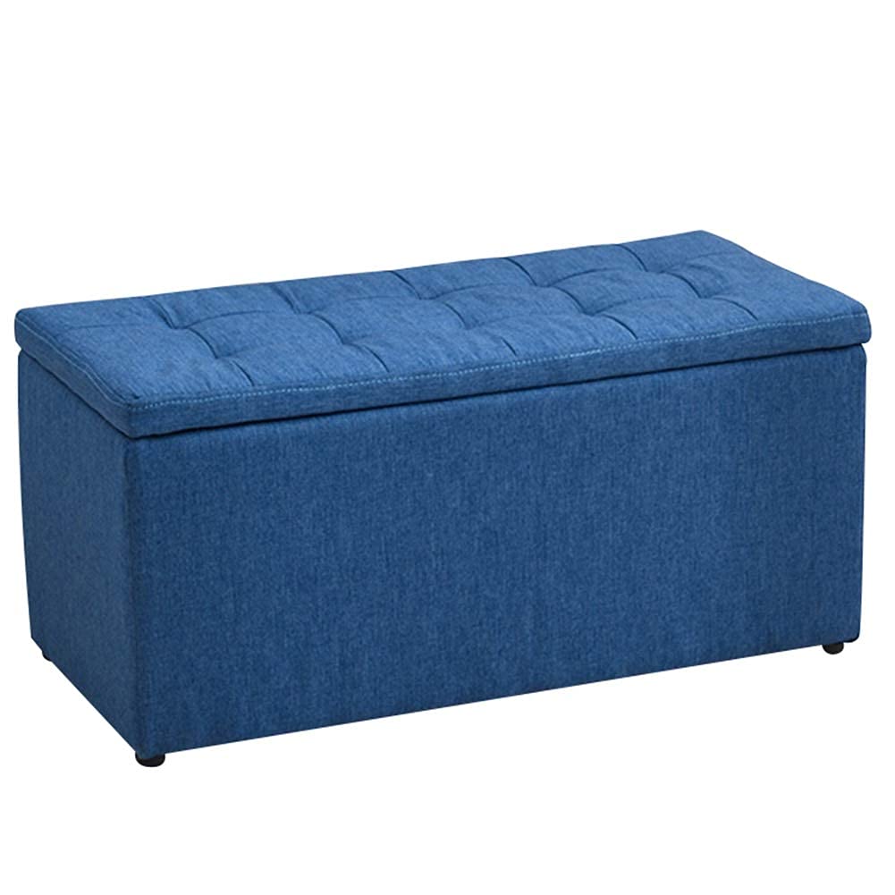 Tabouret de canapé en mousse haute résilience bleu pour salon