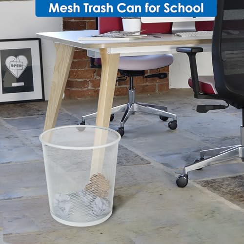 Image of Office Mesh Trash Cans (10-Pack 4 Gal),Open Metal Wire Wastebaskets, Mesh Office Garbage Can,Waste Basket Trash Can for Near Desk,Wire Garbage Container Bin for Home,School