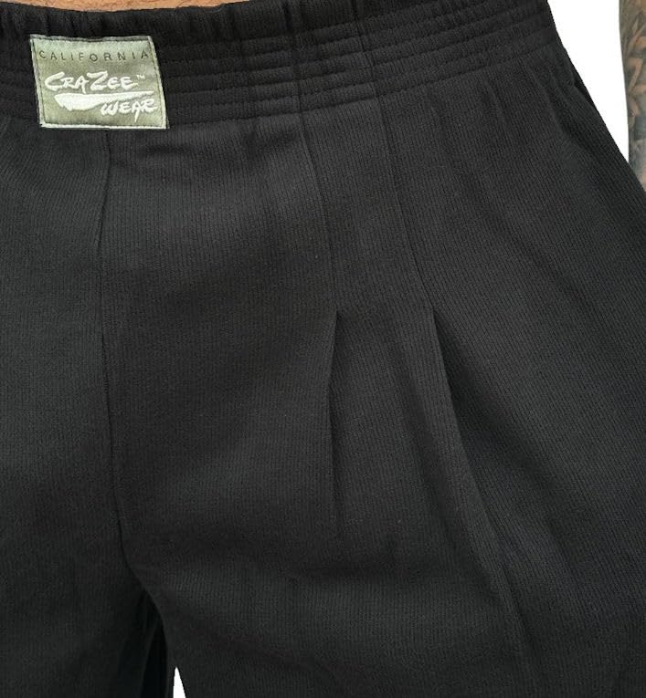 Classic Soft Solid Black Relaxed Fit Corduroy Baggy Pants for Men and Women3