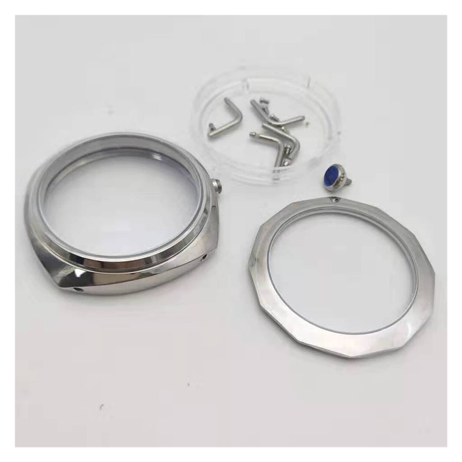 Shell Orologio In Acciaio Inox Da 45mm For ST36. Custodia For - Foto 5