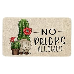 Roszwtit Spring Summer Door Mat 30 X 17 Inch No Picks Allowed Cactus Gnome Doormat Indoor Outdoor Entrance Funny Floor Mat Non Slip Summer Decor Rubber Welcome Mats Roszwtit Spring Summer Door Mat 30 X 17 Inch No Picks Allowed Cactus Gnome Doormat Indoor Outdoor Entrance Funny Floor Mat Non Slip Summer Decor Rubber Welcome Mats