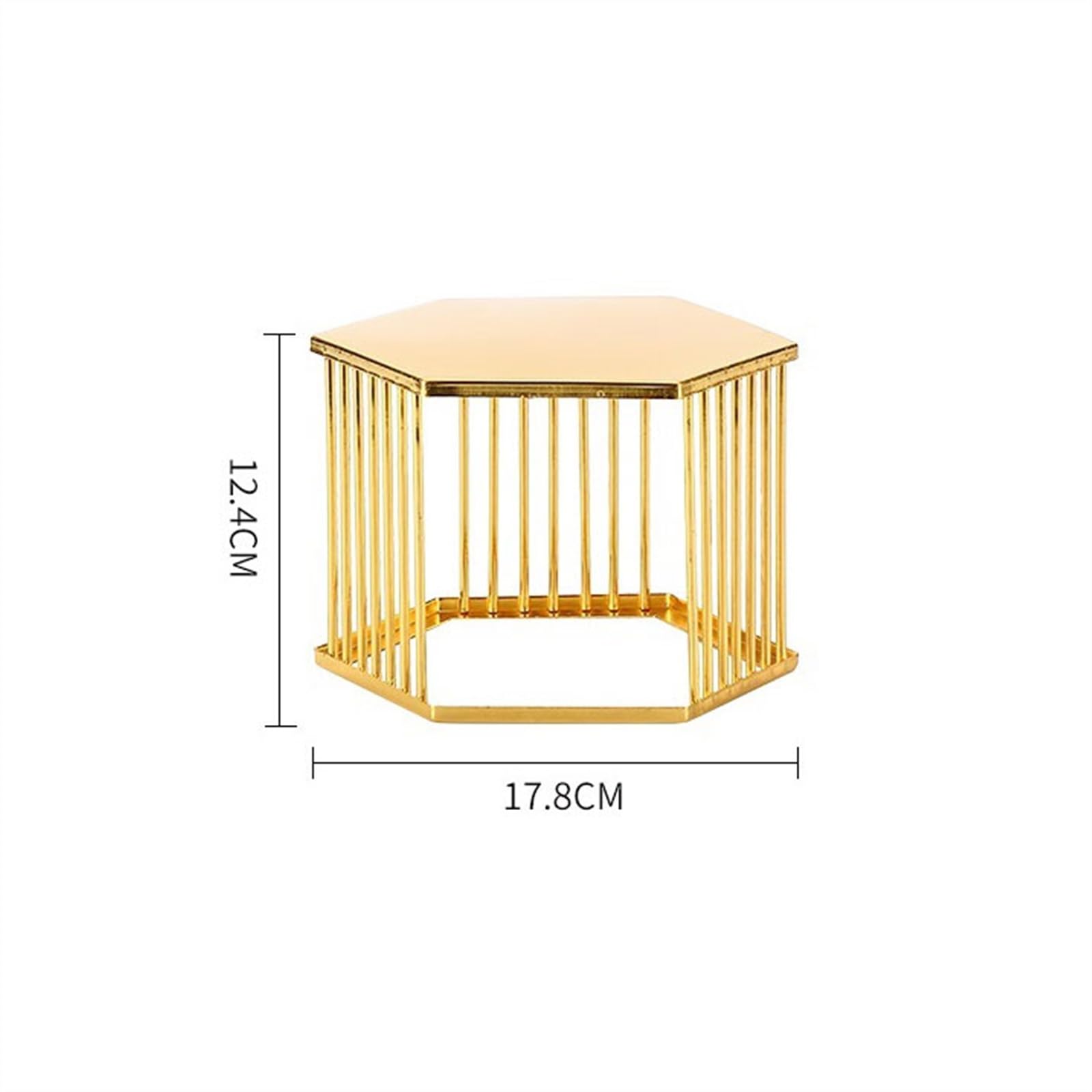 Soporte para Tartas Estante for Pasteles Hexagonal Simple y Moderno, Mesa de Postre con Patas Altas de Hierro, Ligera y Lujosa, for té de la Tarde, Dim Sum Bandejas para Tartas (Size : Small)