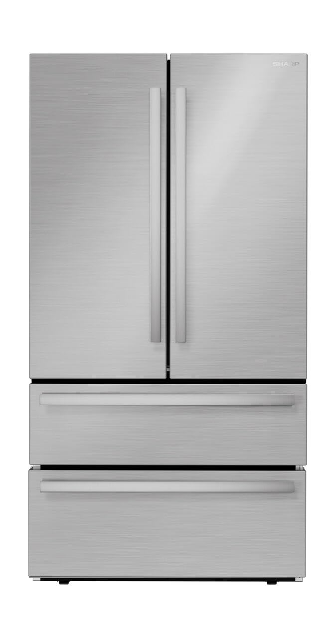 36 in. 22.5 cu ft Counter-Depth French Door Refrigerator In Stainless Steel - View 2 | Fridge.com