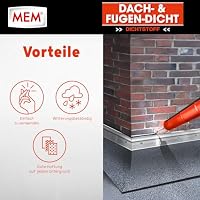 MEM Dach- und Fugendicht, Lösemittelfreie Bitumenmasse, Sehr Gute Haftung auf vielen Untergründen, Schwarz, 300 g – Ansicht 4