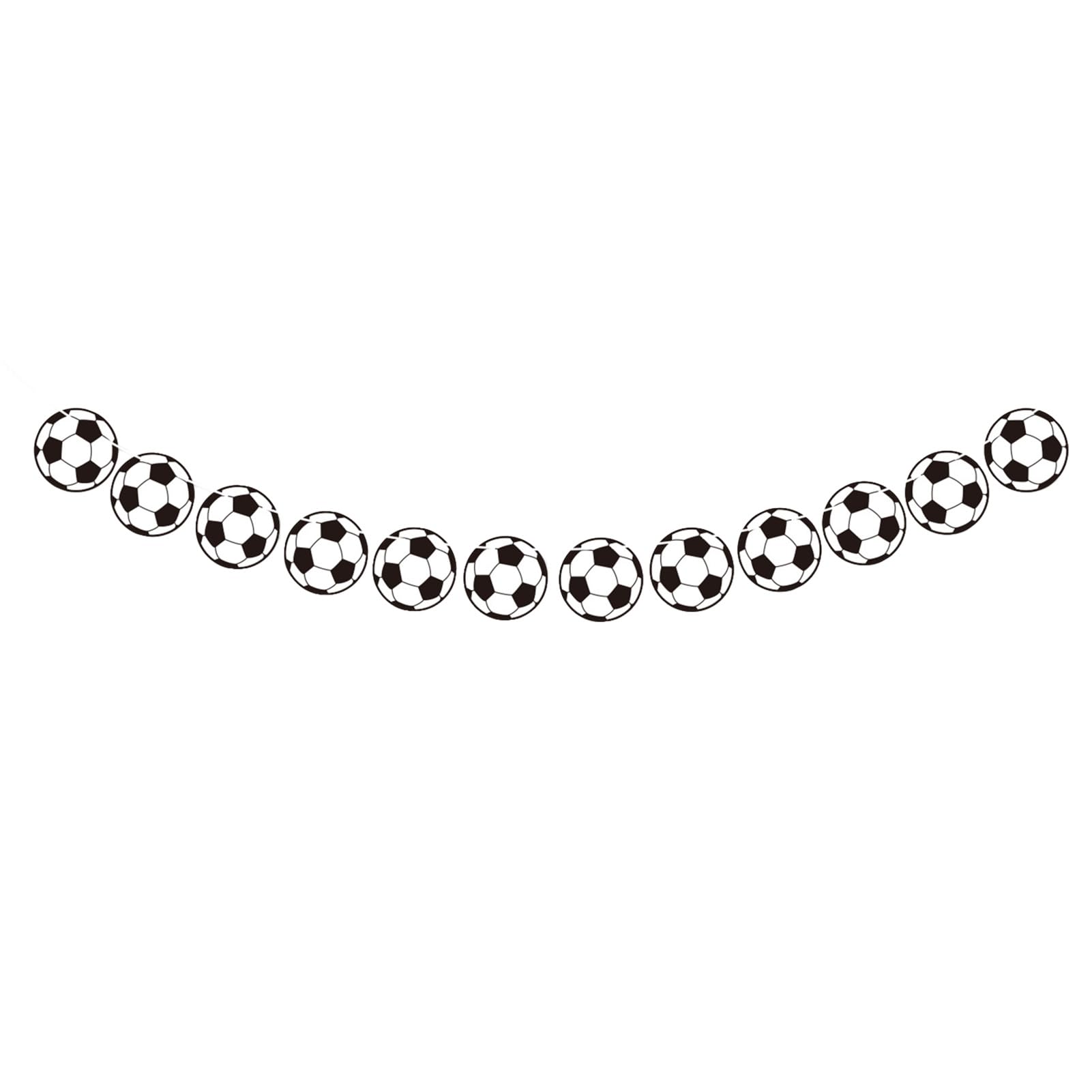 bayicie Soccer Party Pennant Banner Triangle Flags Balls Garland Sports Theme Hanging Bunting Banner for Soccer Fans Home Party