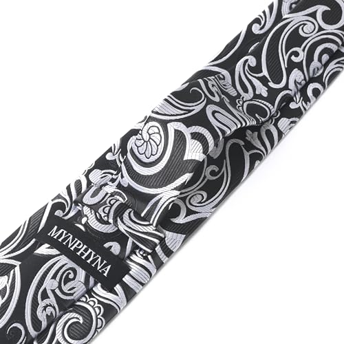 Image of Men's Tie Set with Pocket Square and Cufflinks | 100% microfiber; tie 59 x 3.15 in; square 10 x 10 in; gift box included