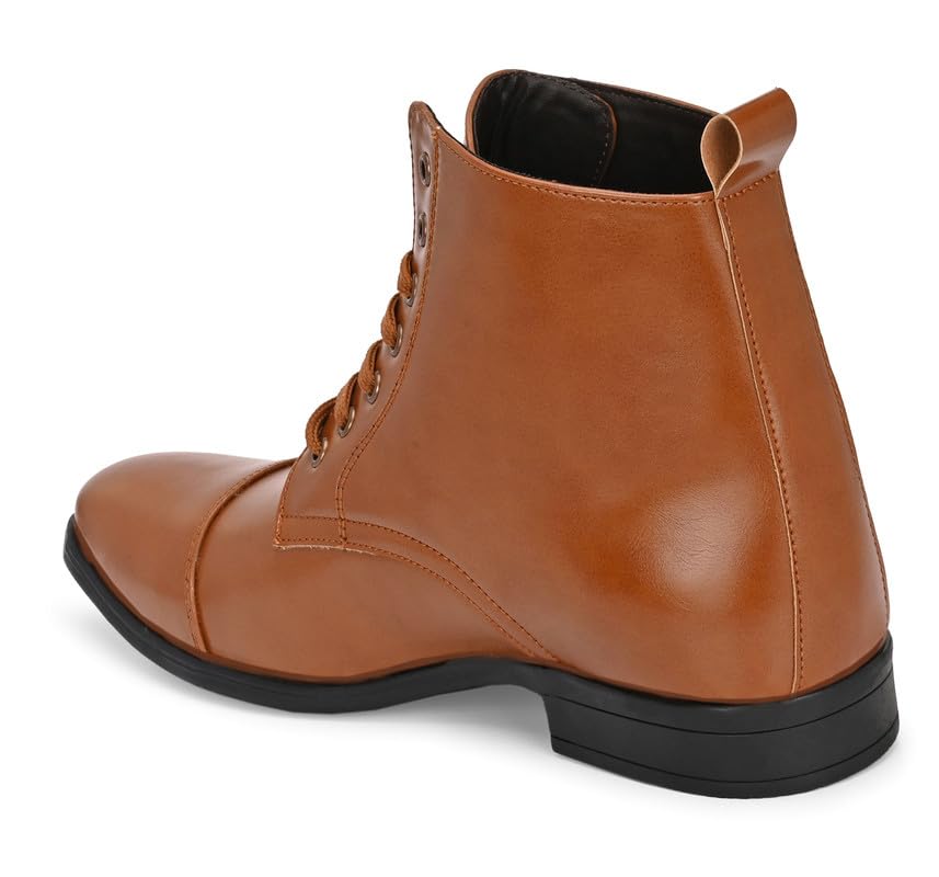 Image of Server Men's Chelsea Ankle Boots | Casual Boots for Men | Ankle Height Boots| All Day wear | Comfortable Formal Office & Business Wear Shoes | Lace up Boots | Derby Boots