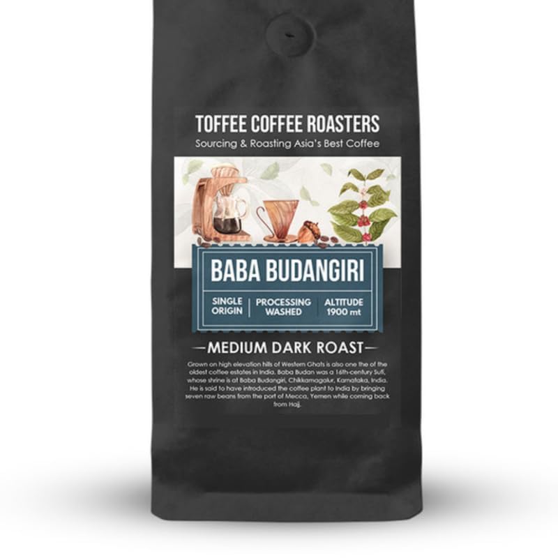 Image of Toffee Coffee Roasters | Baba Budangiri Coffee, Medium Dark Roast, 100 g | Grind: Decotion Coffee Maker, Speciality Blend, 100% Arabica | Speciality | Freshly Roasted