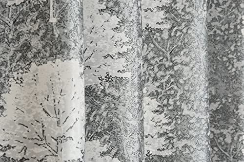 Image of Polyester Curtains 7 Feet Long Set of 2 for Door (Grey 4 ft x 7 ft)