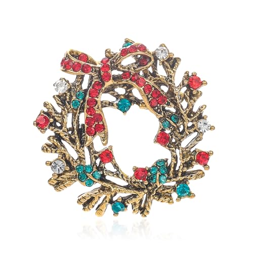 Broche couronne en cristal de zirconium, éclat diamant et finition luxe pour femme