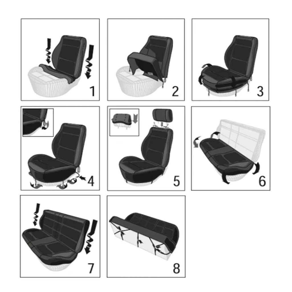 Housses Sieges Voiture pour Peugeot 2008 II Active/2008 GT/2008 Active Business 2019-2025