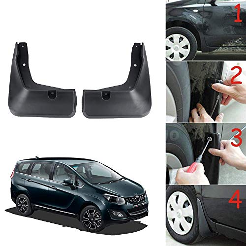 Image of Oshotto (O.E.M Fitting Cup Type) Mud Flap /Splash Guard Compatible with Mahindra MARAZZO (Set of 2)