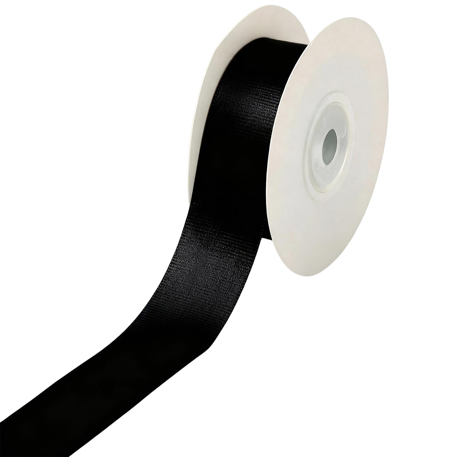 Tfaoys Black Fabric Ribbon 25Mmx20yard Decorative Ribbon For Art Craft Bowknot Making Bouquets Wrapping Hair Accessories Recycle