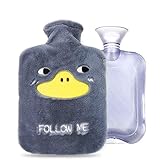 NYKK Sichere Wärmeflasche Transparente Klassische Warmwasserflasche Top Premium Heißwasserflasche Toll for Schmerzlinderung Heiß- und Kalttherapie Bewässerung Warmwasserflasche Wärme- Kältebehandlung