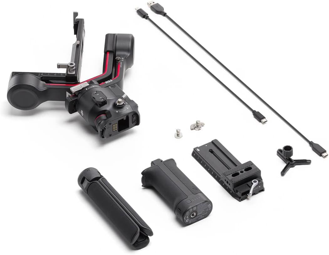 RS 3 - 3-Axis Gimbal Stabilizer for DSLR and Mirrorless Camera, Automated Axis Locks, 1.8" OLED Touchscreen, 3rd-Gen Stabilization Algorithm, black, UAE Version with Official Warranty Support