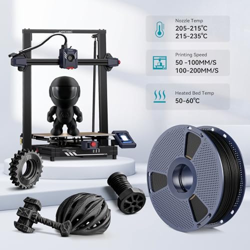 Image of SUNLU Carbon Fiber PLA, Strong and Lightweight PLA 3D Printer Filament, PLA Filament 1.75mm Dimensional Accuracy + /- 0.02 mm, Neatly Wound 3D Printing Filament, 1KG Spool. (Black)