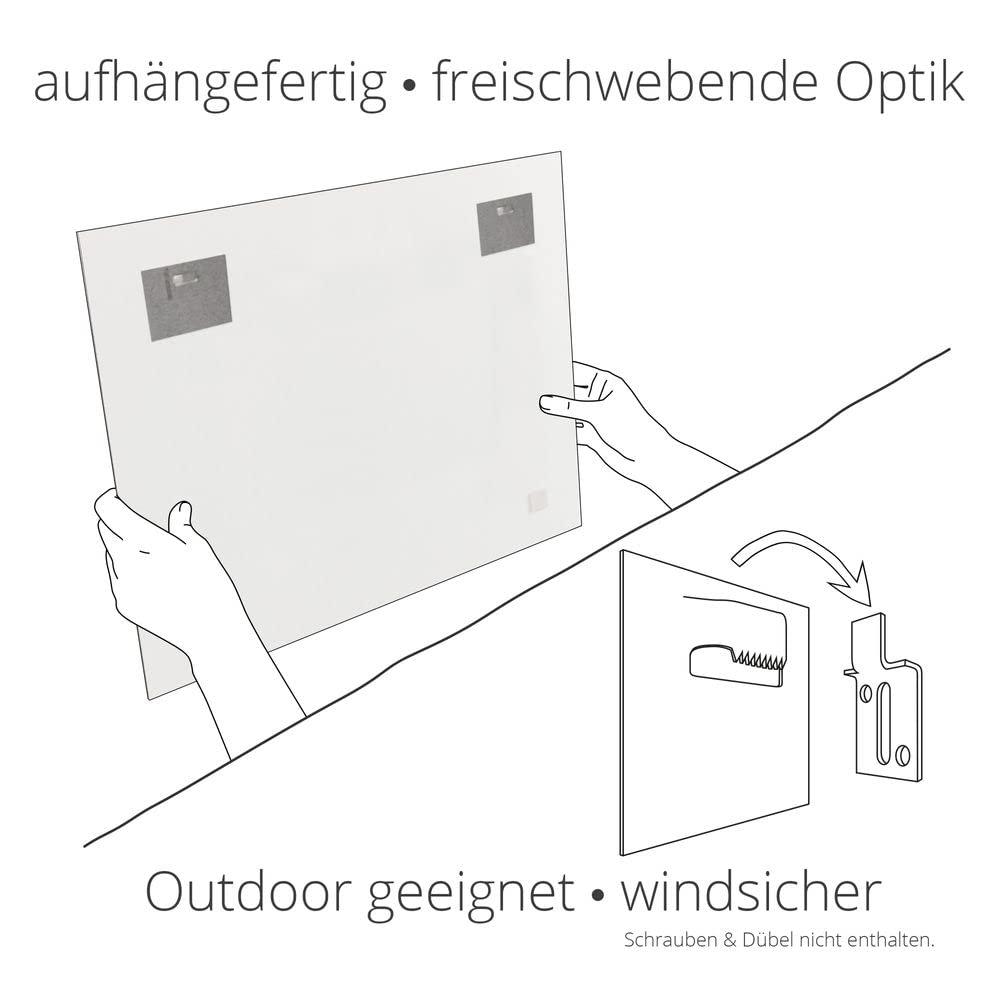 ARTland Wanddeko Wandbild Alu Verbundplatte für Innen & Outdoor Bild 60x80 cm Architektur Ruinen Treppenhaus Treppe Ornamente Licht Lost Places U4YC
