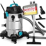 TEICHER Teichsauger Schlammsauger Groß [Neues Modell] – 1200 Watt Pumpsauger 35 Liter | Teichschlammsauger mit Wasserrückführung | Algensauger Mulmsauger Wassersauger mit Pumpe