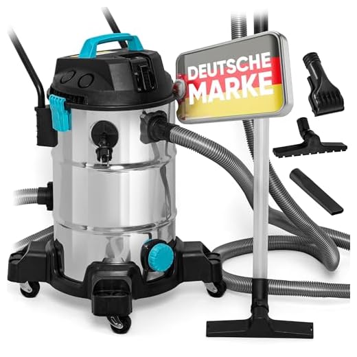 TEICHER Teichsauger Schlammsauger Groß [Neues Modell] – 1200 Watt Pumpsauger 35 Liter | Teichschlammsauger mit Wasserrückführung | Algensauger Mulmsauger Wassersauger mit Pumpe