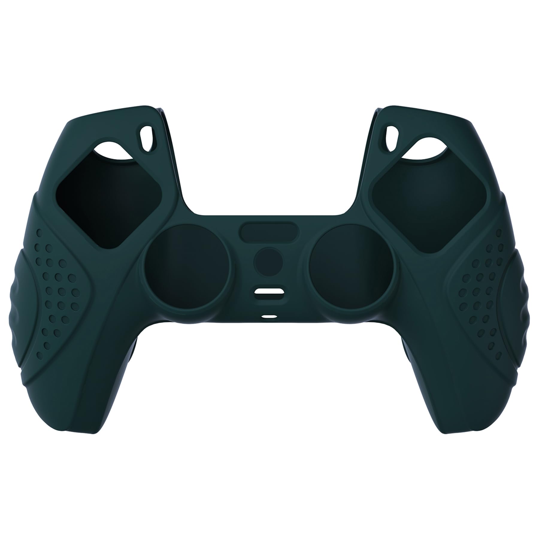 eXtremeRatePlayVital Guardian Edition Racing Green Ergonomic Soft Anti-slip Controller Silicone Case Cover for ps5, Rubber Protector Skins with Black Joystick Caps for ps5 Controller — view 2